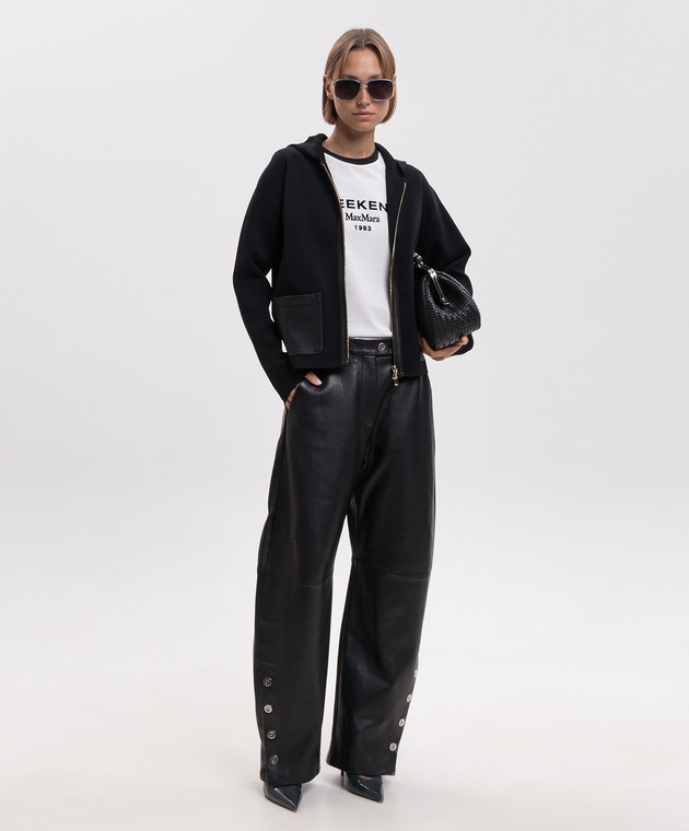 Max Mara Sportmax Чорні шкіряні штани CINEPRESA SPXCINEPRESA зображення 2
