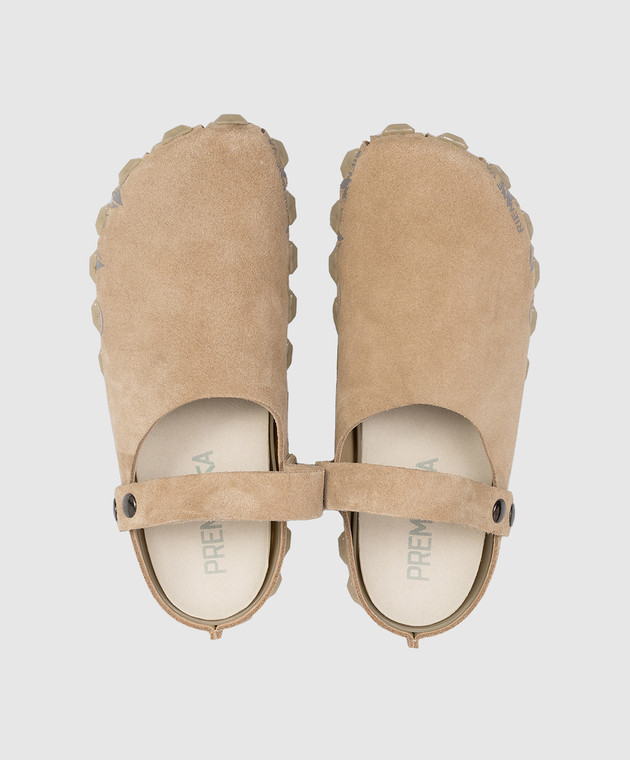 Premiata Бежевые замшевые мюли Ivyd IVYD8277 изображение 4