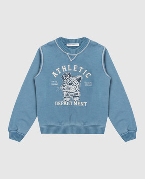 Dolce&Gabbana Дитячий блакитний світшот з принтом L4JWNAG7PTL26