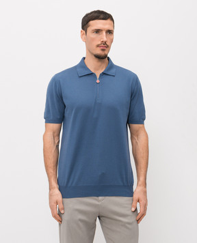 Kiton Синє поло UMKX33Z