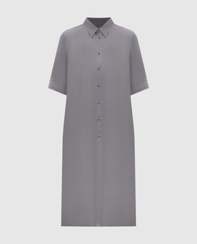 Jil Sander Серая удлиненная рубашка J04DL0001J65022