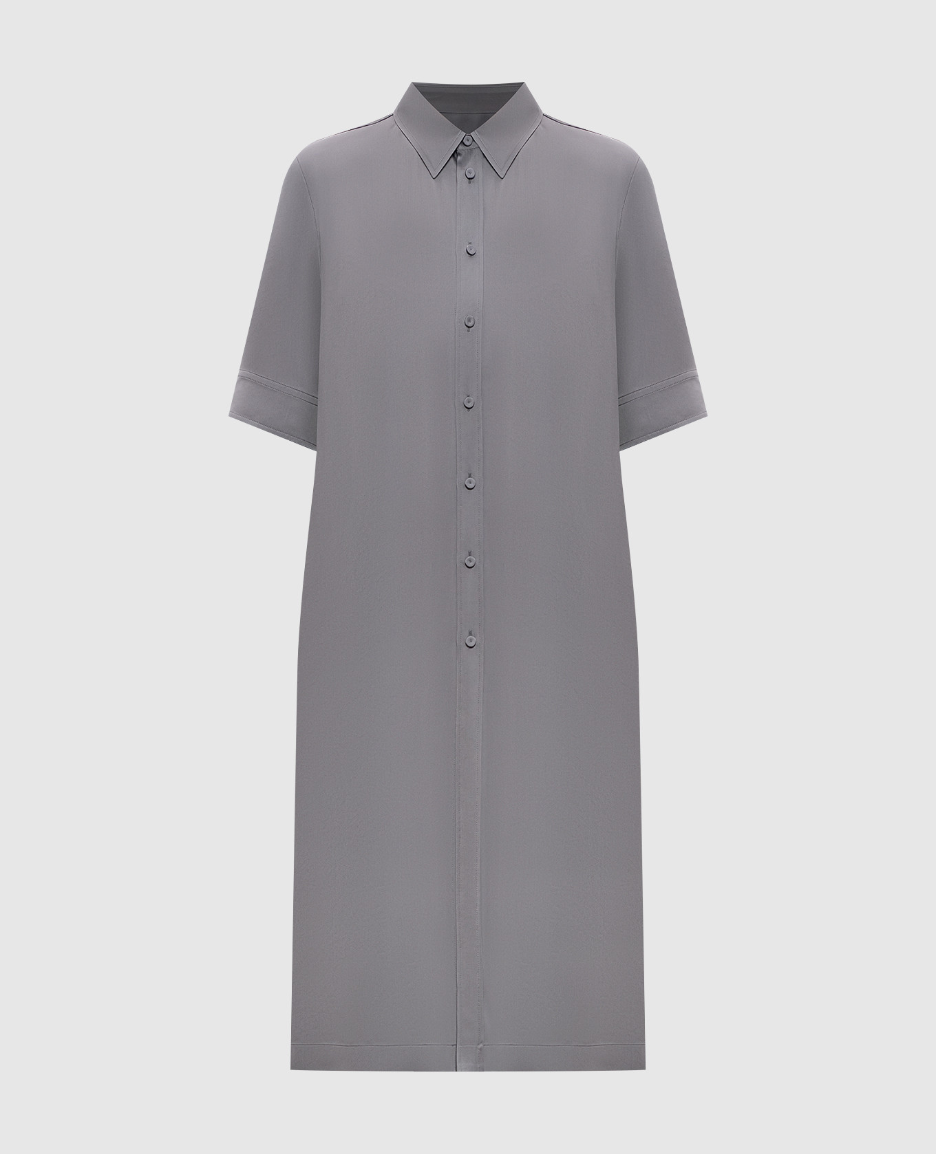Серая удлиненная рубашка