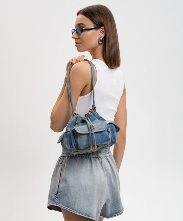 Off-White Синя сумка-кісет Dumbo OWMY002F25DEN001 зображення 2