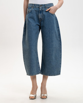 The Attico Сині джинсові кюлоти з патчем логотипа 260WCP00293DDD116AA