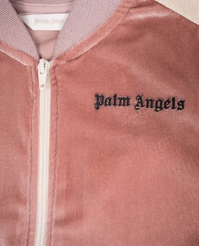 Palm Angels Детский розовый велюровый бомбер с логотипом PGBD002F25FLE00212+