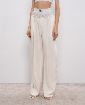 SSHEENA Бежевые штаны Paji с льном 26SSPAJITS26012