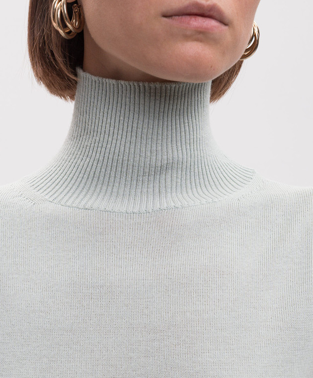 Max Mara Sportmax Зеленый топ ESCHIMO из шерсти SPXESCHIMO изображение 5
