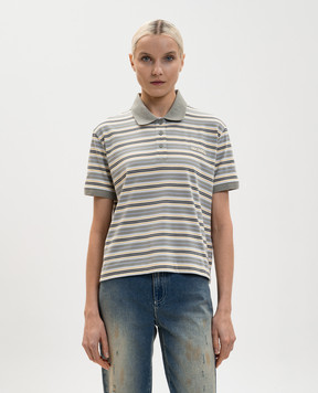 Max & Co Поло кольору хакі MANDARE в смужку MCOMANDARE