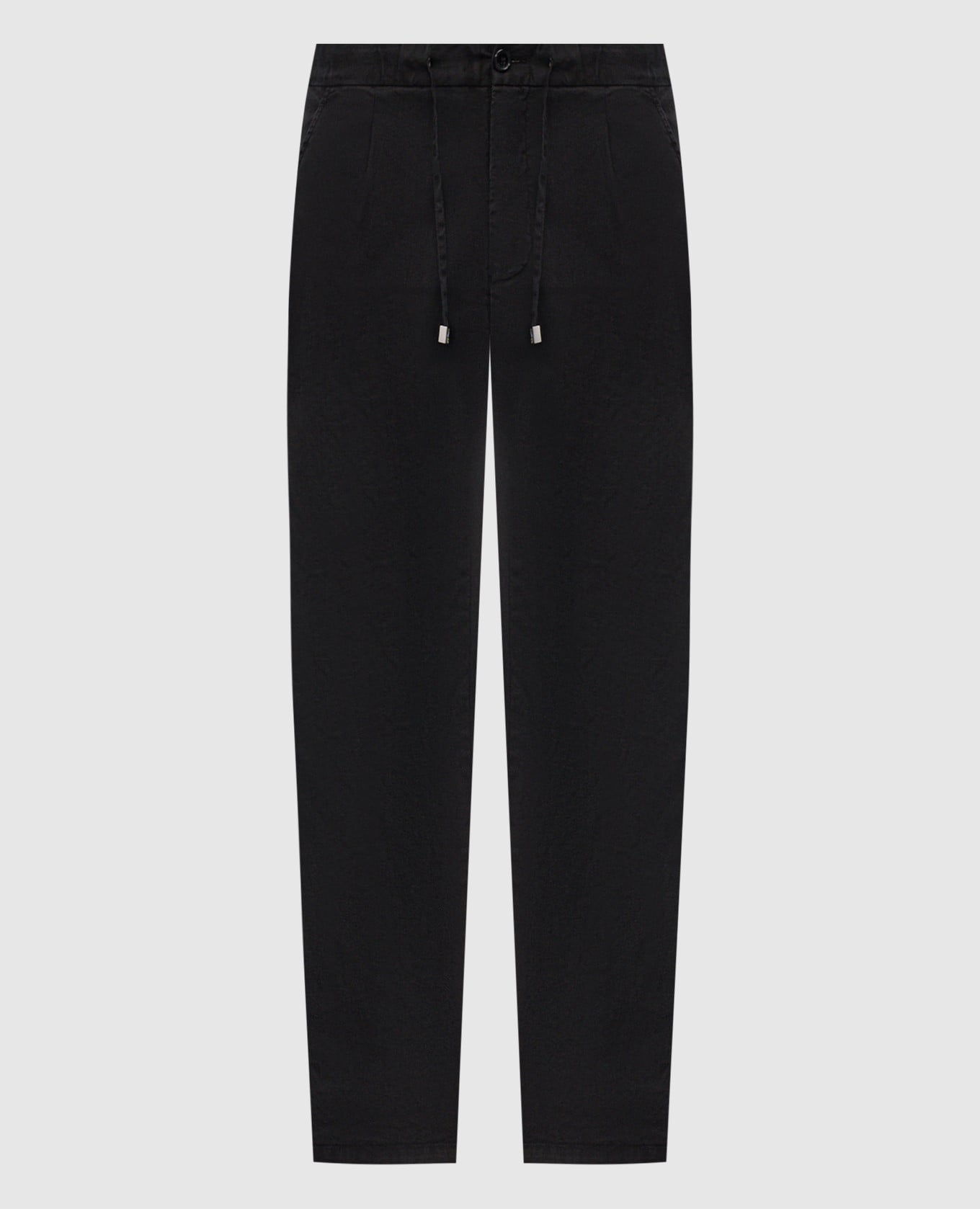 Черные брюки с льном