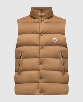 Moncler Коричневий пуховий жилет Tibb K20911A00096597YD