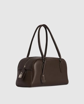 The Row Коричнева шкіряна сумка-тоут India W1936L129