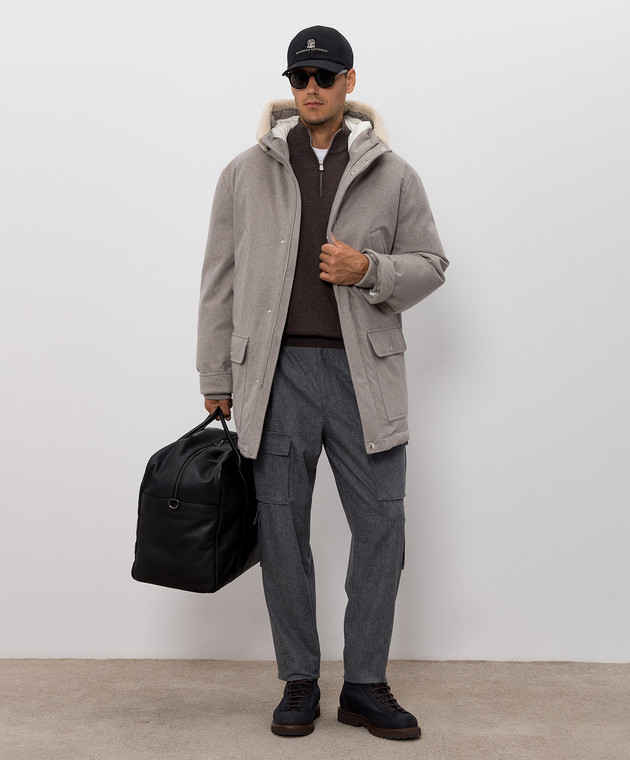 Brunello Cucinelli Коричневий джемпер з кашеміру M2200124 зображення 2