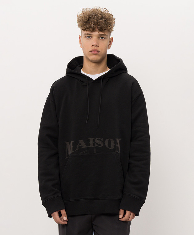 Maison Margiela MM6 Черные худи с принтом логотипа SH0GU0049M25025 изображение 3