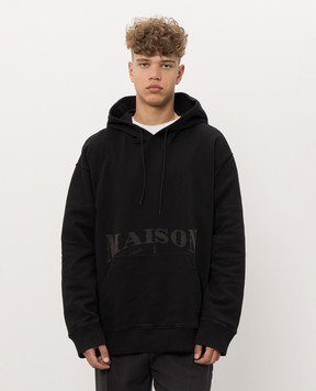 Maison Margiela MM6 Черные худи с принтом логотипа SH0GU0049M25025