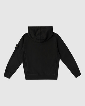 Stone Island Детская черная спортивная куртка с логотипом L1S166100004S00401012