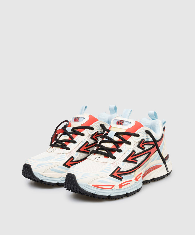 Off-White Комбинированные кроссовки OW Be Right Back с логотипом OWIA289S26FAB005 изображение 2