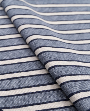 Brunello Cucinelli Голубой платок-паше из шелка в полоску MX8680091