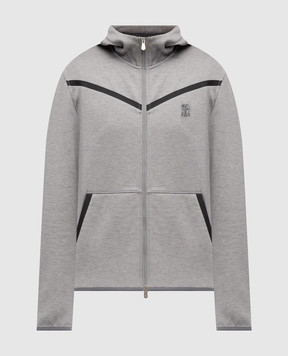 Brunello Cucinelli Серая спортивная куртка с принтом MM8433376G