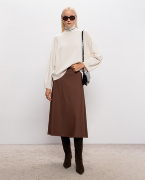Brunello Cucinelli Светр кольору айворі з кашеміру M12747004