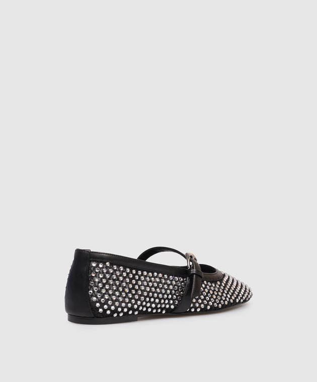 Stuart Weitzman Чорні балетки Bareitall з кристалами SN800 зображення 3