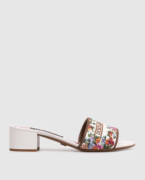 Dolce&Gabbana Белые мюли с цветочной вышивкой CR1748A6483