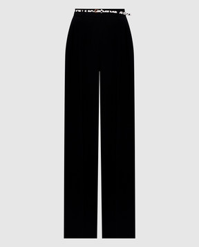 Max Mara Черные брюки MSTCORVINO с поясом MSTCORVINO