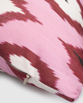 Les Ottomans Розовая декоративная подушка из шелка с принтом SI2450X50DS