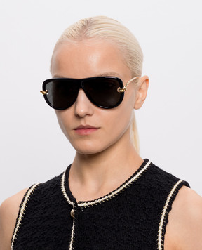 Bottega Veneta Черные очки Knot A002JCVBL80