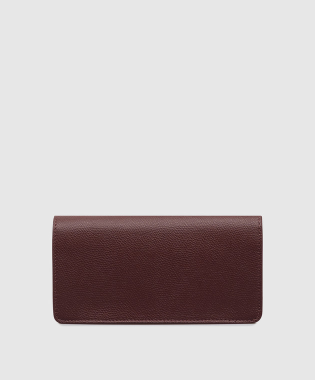 Valentino Бордовий шкіряний клатч VLogo Signature 9W2P0BB4BEM зображення 3