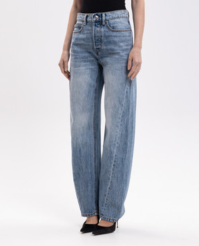 Alexander Wang Голубые джинсы с принтом логотипа 4DC4264500