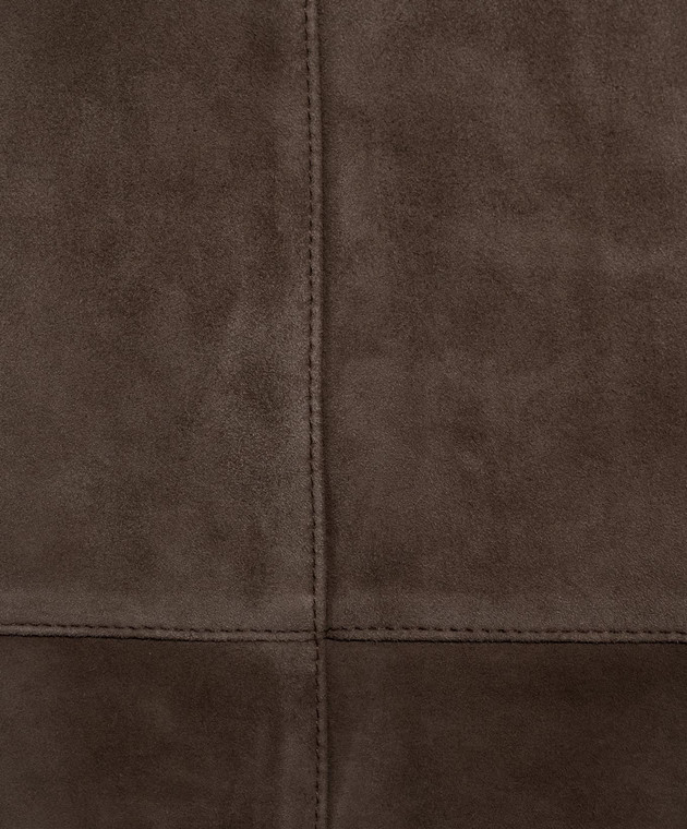 Max Mara Weekend Коричнева замшева спідниця PALMI WKDPALMI зображення 5