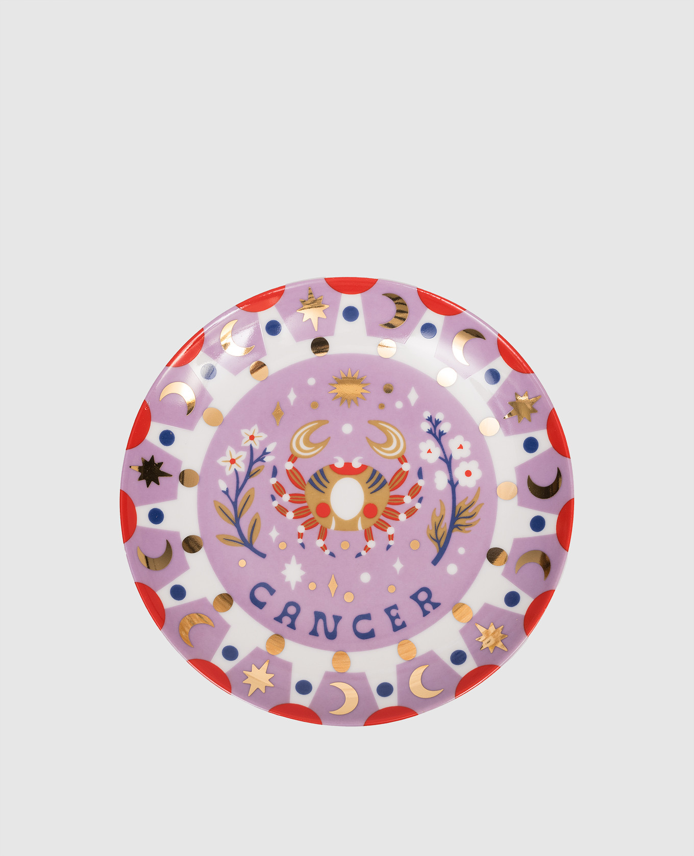 

Фиолетовая фарфоровая тарелка для закусок Cancer, Фиолетовый, Посуда