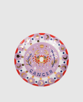 Bitossi Home Фіолетова порцелянова тарілка для закусок Cancer AST00012
