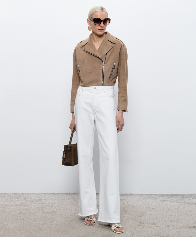 Babe Pay Pls Коричневая замшевая косуха 2516SUEDE изображение 2