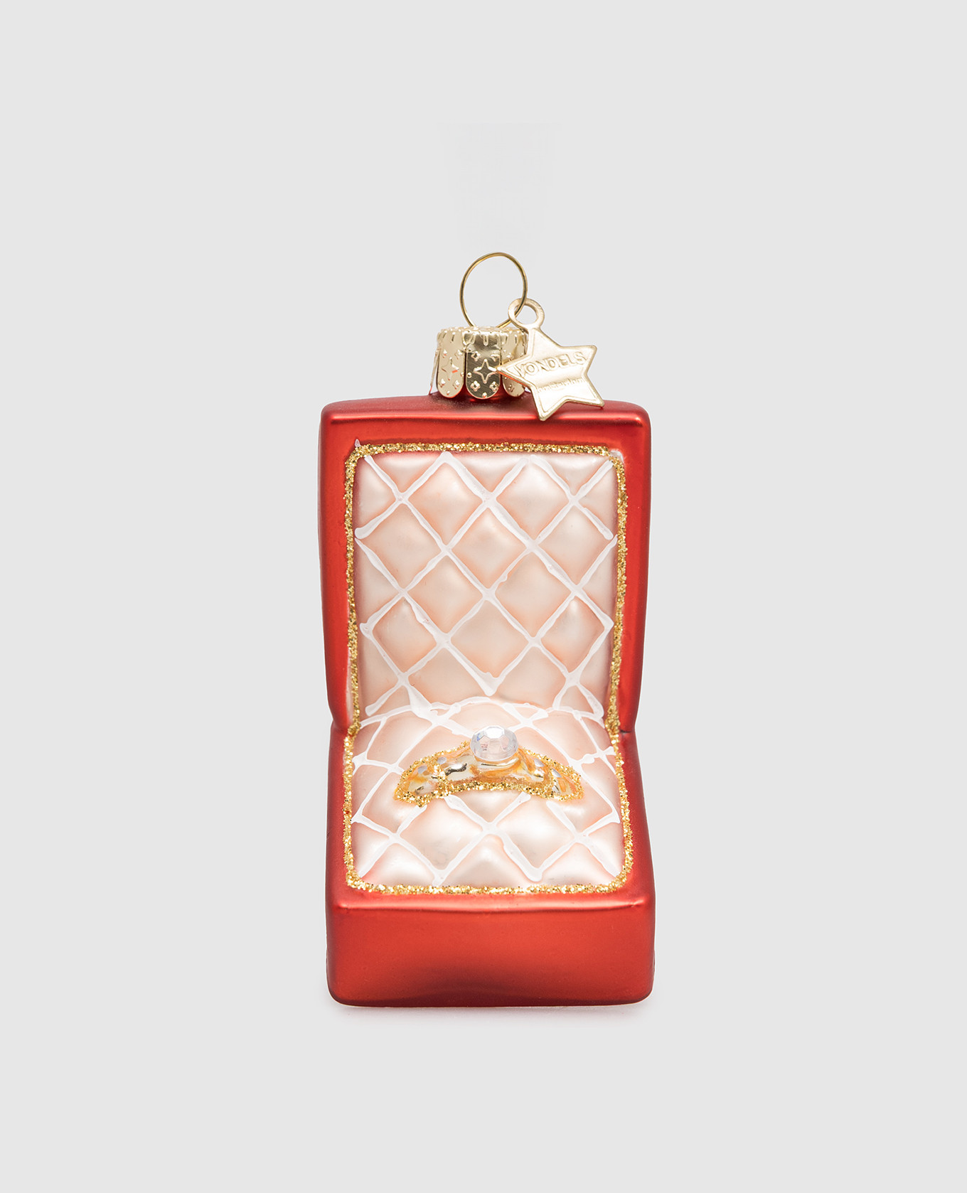 

Красная елочная игрушка Wedding ring box, Красный, Елочные украшения