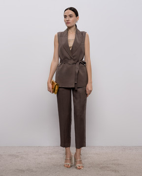 Peserico Бежевий топ із шовку A08921D02372