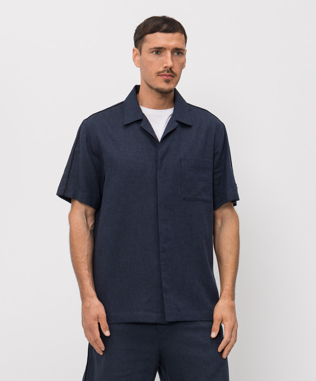 Iceberg Синя сорочка з льоном G0103625 зображення 3