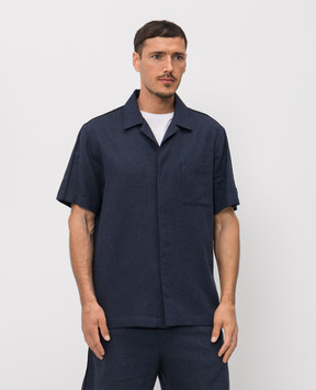 Iceberg Синя сорочка з льоном G0103625