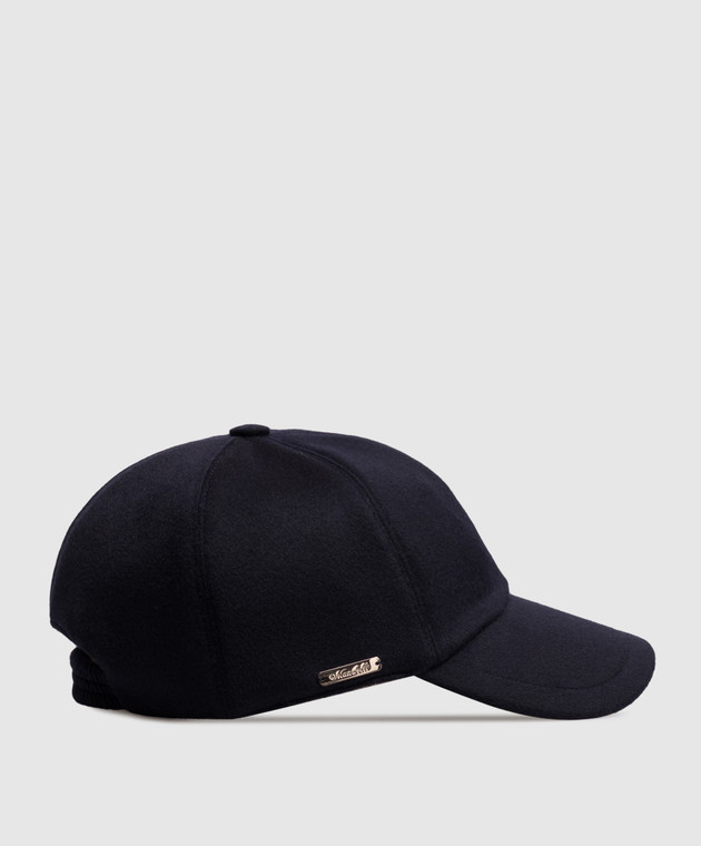 Enrico Mandelli Синяя кепка из кашемира CAP4014816 изображение 3