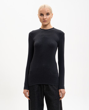 Brunello Cucinelli Темно-серый лонгслив с цепочкой мониль MPTC8BJ300