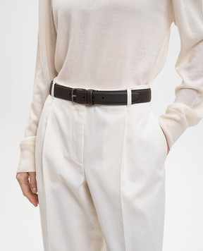 The Row Коричневий шкіряний ремінь W1846L624