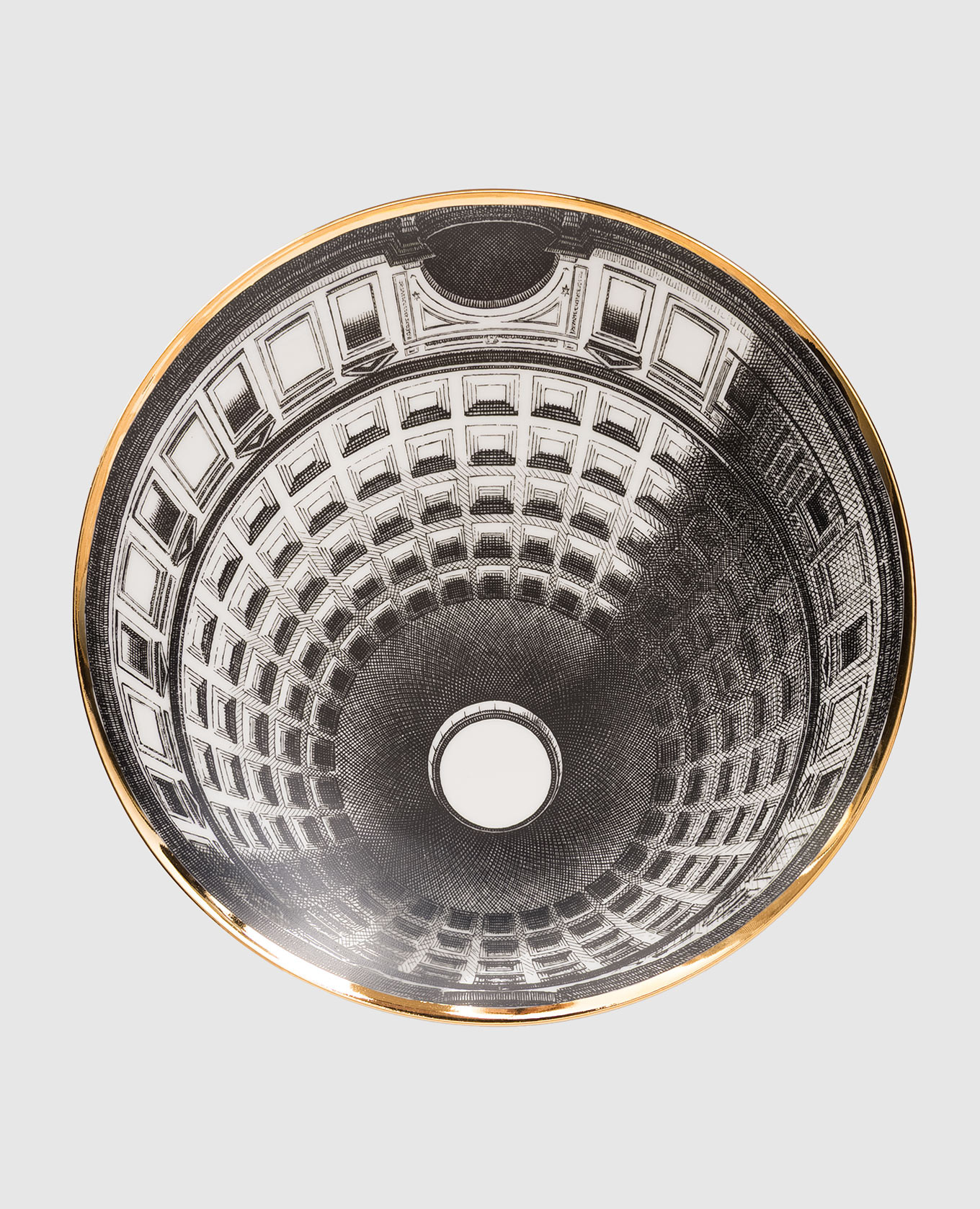 

Декоративная тарелка на стену из фарфора Cupola Pantheon (Roma), Черный, Декор