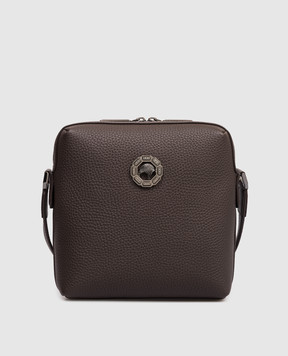 Stefano Ricci Коричнева шкіряна сумка з емблемою ND155GTUVD