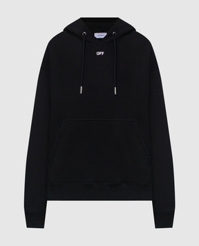 Off-White Чорне худі з емблемою 3D Spray 44MBB085S26F00G