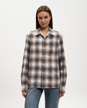 JW Anderson Серая рубашка в клетку SH0399PG1889