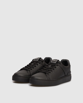 Balmain Черные кожаные кроссовки B-Court GM1VI288LVTR