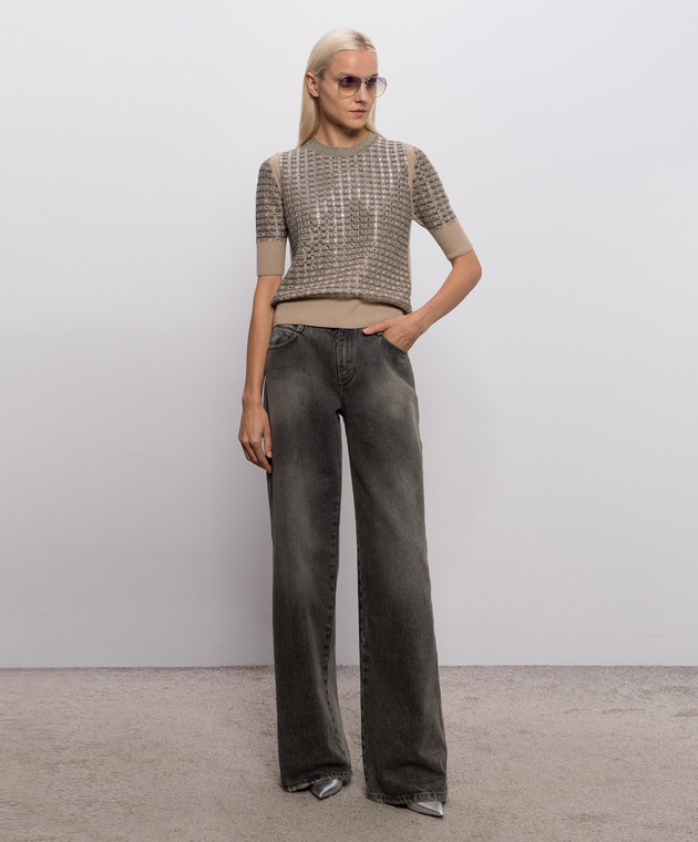 Ermanno Scervino Серые джинсы с логотип патч D497P367GWV изображение 2