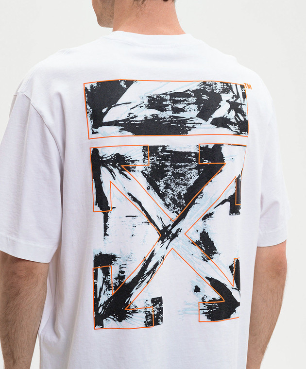 Off-White Белая футболка с эмблемой Paint Arrow 44MAA120S26J00J изображение 5