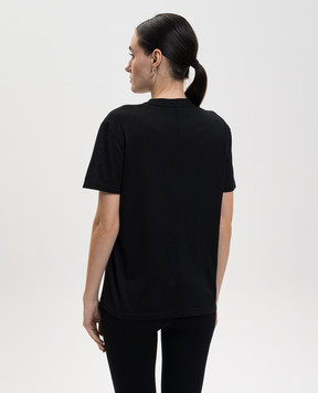 The Row Черная футболка Serata с кашемиром 10491K705