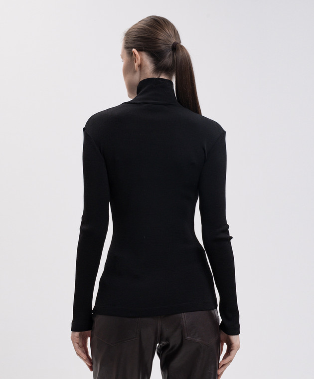 Max Mara Черный гольф CONO из шерсти MXMCONO изображение 4
